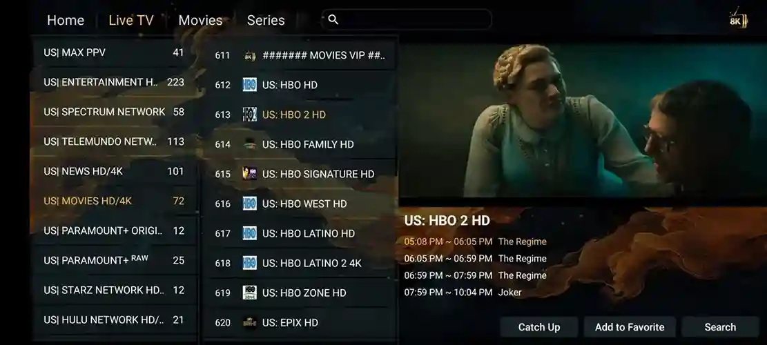 Preview 1 - Apollo Group Premium IPTV Subscription